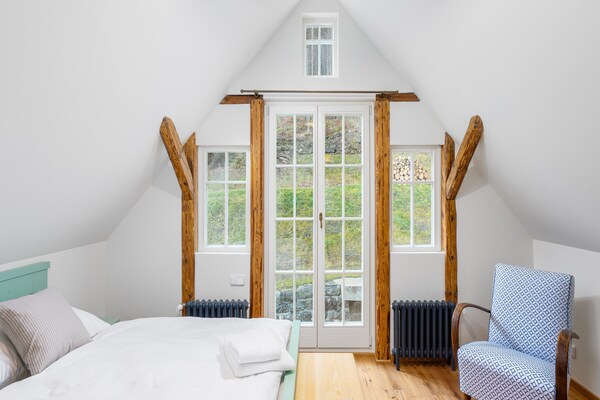 Foto van Villa in Bohemen met sauna - Vakantiehuis in Desná - BedRoom