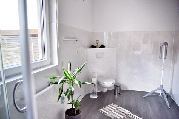 Foto van Familie-uitje met uitzicht op de lagune - Vakantiehuis in Mönkebude - BathRoom