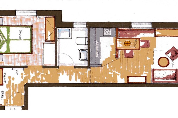 Foto van 2-kamerappartement met uitzicht op de bergen - Vakantiehuis in Roßhaupten - Untagged