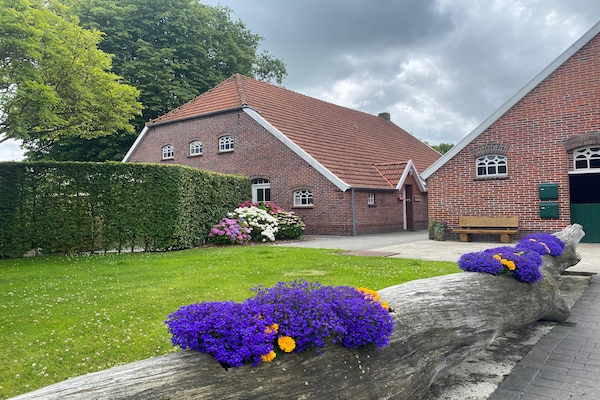 Foto van Rijtjeshuis in Strackholt met verwarmd zwembad - Vakantiehuis in Strackholt - ExteriorSummer