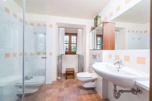 Foto van Luxe finca met zwembad en uitzicht - Vakantiehuis in Colonia De Sant Pere, Illes Balears - BathRoom