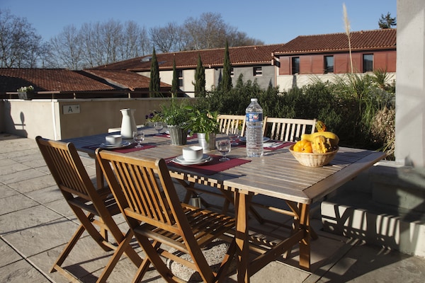 Foto van Romantisch uitje in Carcassonne - Vakantiehuis in Carcassonne - TerraceBalcony