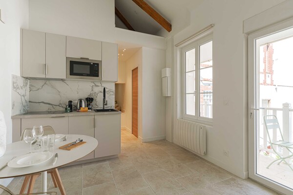 Foto van 1-slaapkamer/3-persoons appartement - balkon - in het hart van Deauville - Untagged