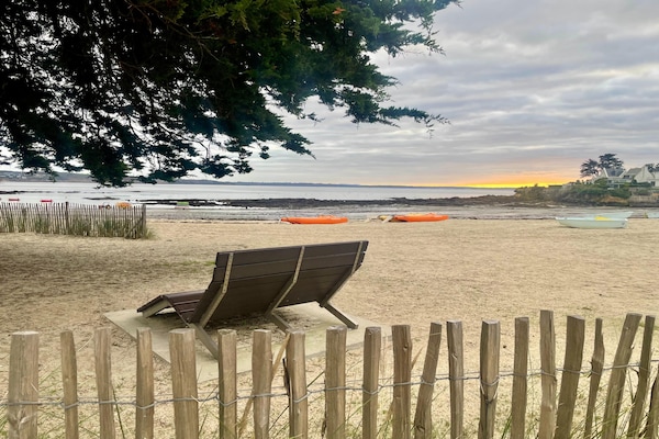 Foto van 100 meter van het zandstrand in Plougonvelin. - Vakantiehuis in Plougonvelin - AreaWinter1KM