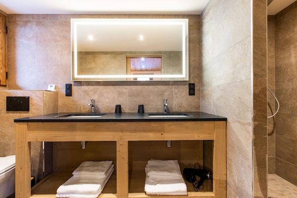 Foto van Vanoise-chalet op toplocatie - Vakantiehuis in Champagny en Vanoise - BathRoom
