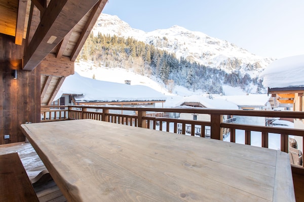 Foto van Vanoise-chalet op toplocatie - Vakantiehuis in Champagny en Vanoise - TerraceBalcony