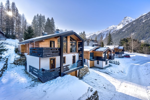 Foto van Rustig bergchalet, vallei van Chamonix - Vakantiehuis in Chamonix-Mont-Blanc - ExteriorWinter
