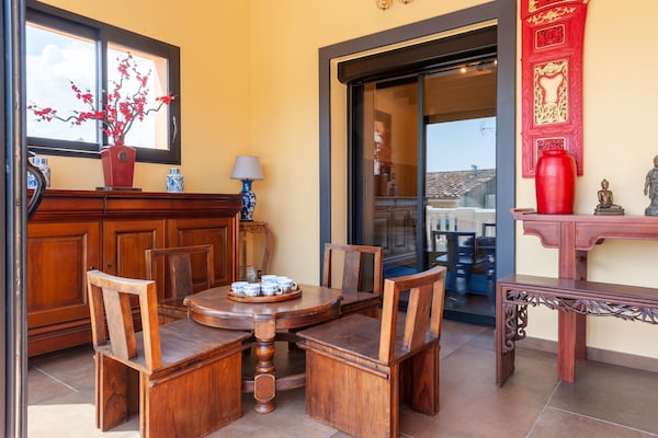 Foto van Villa in Callian met verwarmd zwembad en golf - Vakantiehuis in CALLIAN - DiningRoom