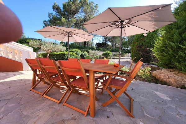 Foto van Twee familievakantiehuisjes met zwembad - Vakantiehuis in Carcès - Terrace