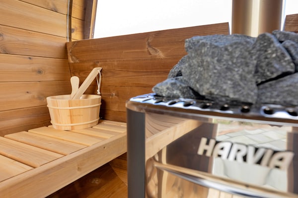 Foto van Premium Country Lodge met bubbelbad - Vakantiehuis in St Asaph - Sauna