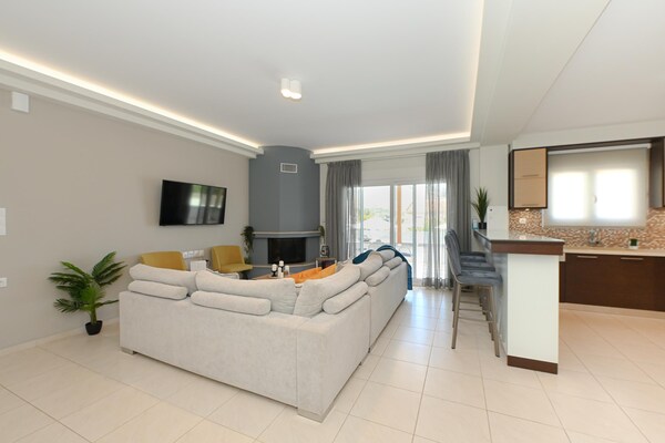 Foto van Privévilla met zwembad en zeezicht voor 6 personen - LivingRoom
