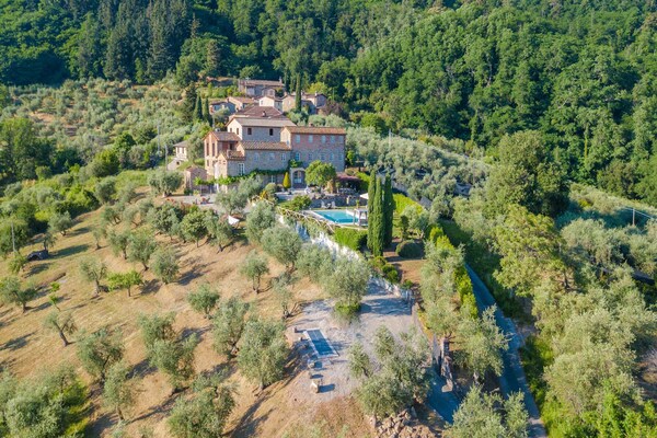 Foto van Villa met zwembad en uitzicht op de wijngaard - Vakantiehuis in Lucca - ExteriorSummer