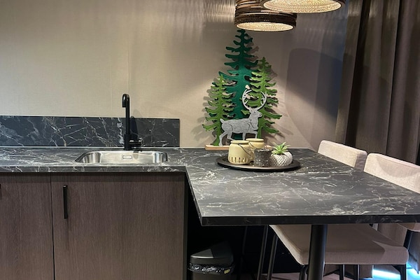 Foto van Privésauna bij Wellness Lodge in Drenthe - Vakantiehuis in Dalerveen - Kitchen