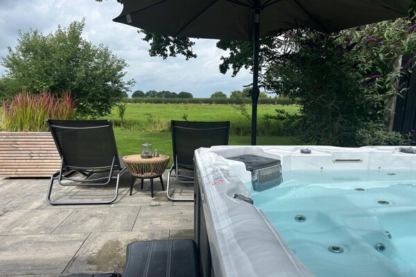 Foto van Privésauna bij Wellness Lodge in Drenthe - Vakantiehuis in Dalerveen - Wellness