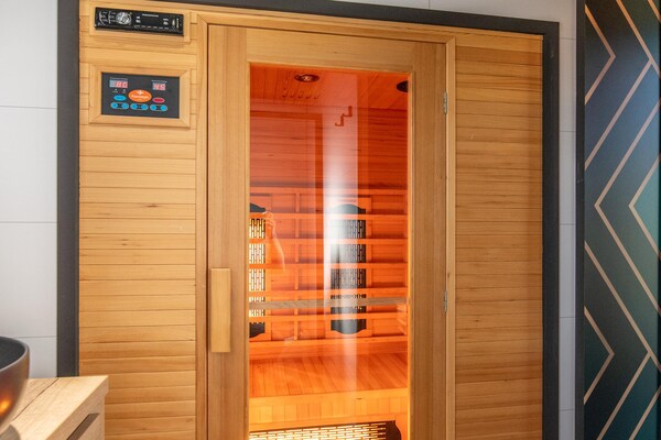 Foto van Privésauna bij Wellness Lodge in Drenthe - Vakantiehuis in Dalerveen - Wellness
