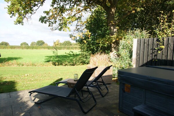 Foto van Privésauna bij Wellness Lodge in Drenthe - Vakantiehuis in Dalerveen - GardenSummer