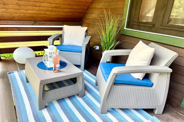 Foto van Vakantiehuis in Polen bij Baltische Zee - Vakantiehuis in Slajszewo - TerraceBalcony