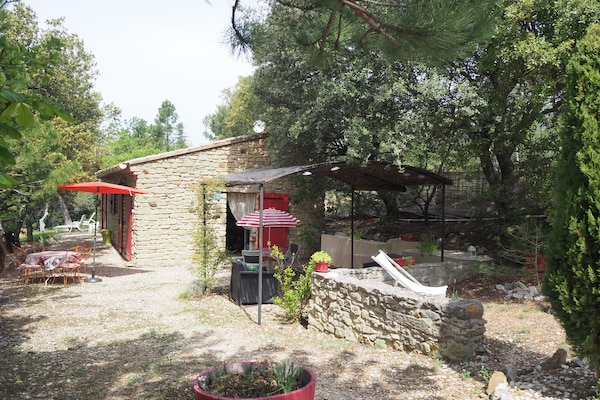 Foto van Chalet bij Mont Ventoux met Uitzicht - Vakantiehuis in Bédoin - ExteriorSummer