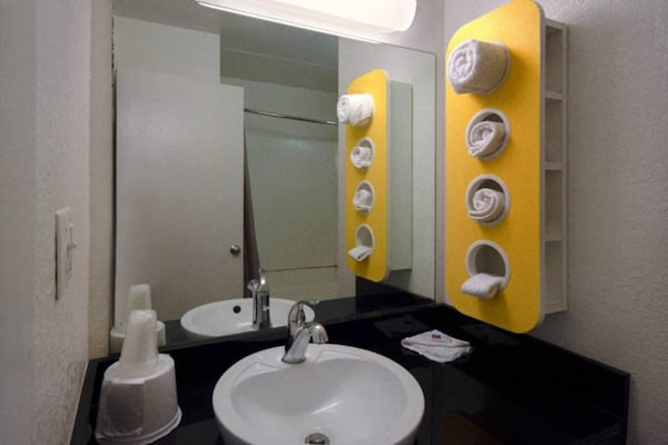 Foto van 1 tweepersoonsbed | Douche conform ADA/RI-normen - Vakantiehuis in MERRILLVILLE - BathRoom