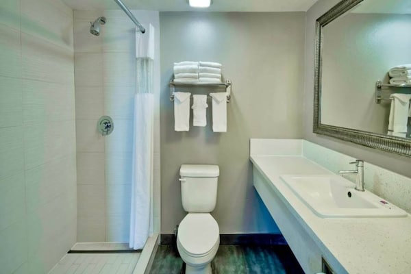 Foto van 1 kingsize bed | Suite, NSMK, slaapbank - Vakantiehuis in Lawndale - BathRoom