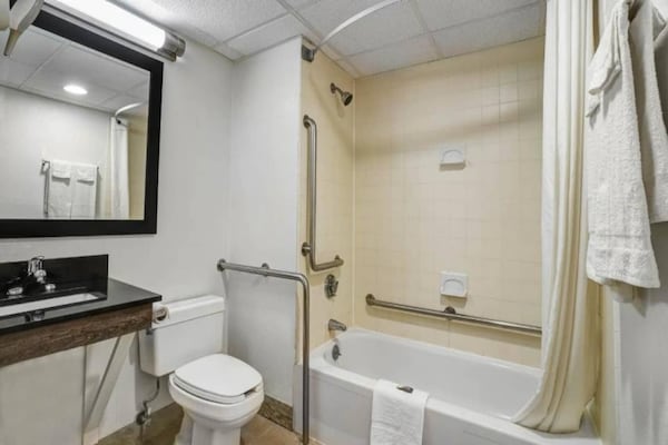 Foto van 1 kingsize bed | Rookvrij, koelkast - Vakantiehuis in Lawrenceville - BathRoom