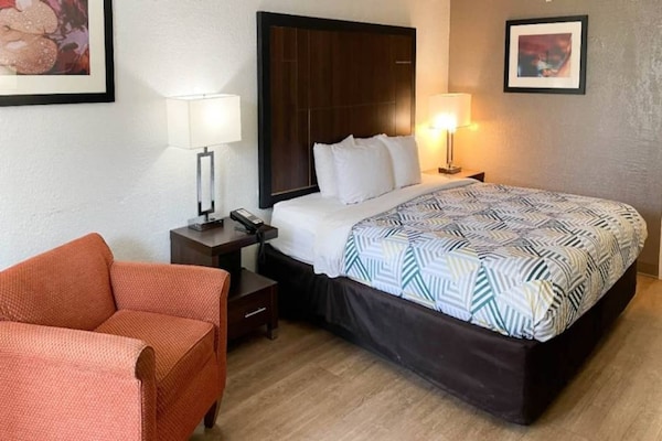 Foto van 1 kingsize bed | Rookvrij - Vakantiehuis in Opelika AL - BedRoom