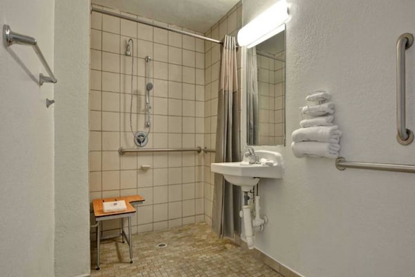 Foto van 1 tweepersoonsbed (queensize) | Minikoelkast - Vakantiehuis in Dania Beach - BathRoom