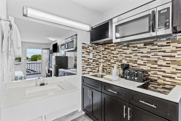 Foto van 1 tweepersoonsbed (Queensize) | Nsmk, Keuken - Vakantiehuis in Wilmington - Kitchen