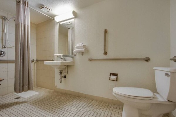 Foto van 1 tweepersoonsbed | Douche conform ADA/RI-normen - Vakantiehuis in Tempe - Facilities