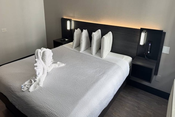 Foto van 1 kingsize bed | Toegankelijk voor mindervaliden | Douche | Nsmk - BedRoom