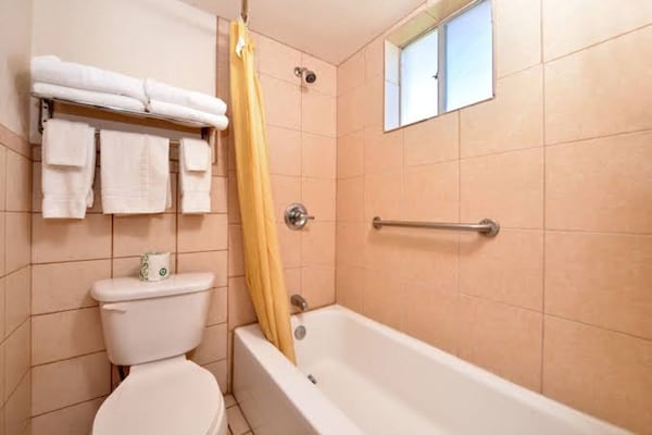 Foto van 1 tweepersoonsbed (queensize) | Rookvrij - Vakantiehuis in GRAND PRAIRIE, TX - BathRoom