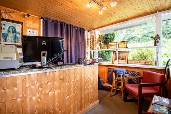 Foto van Queensize bed | Niet roken - Vakantiehuis in Bryson city - HallReception
