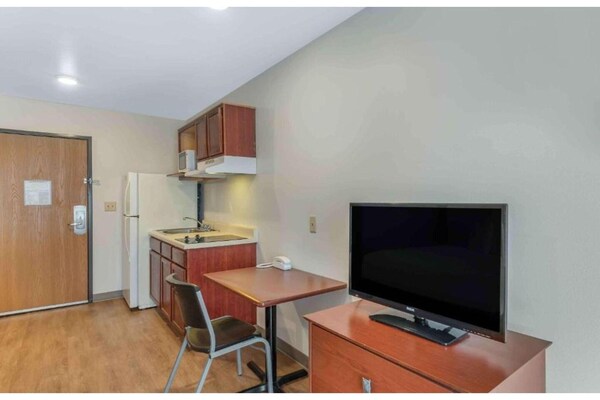 Foto van Studio 6 Little Rock | Queensize bed, slaapbank, NSMK | Keuken - Facilities