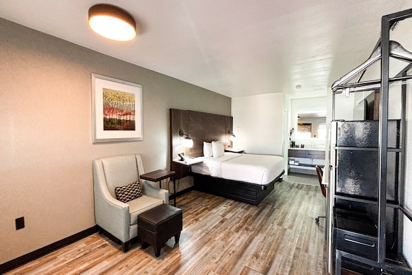 Foto van 1 kingsize bed|Mob Acc|RI Shwr|Nsmk|Micfridg - Vakantiehuis in Jackson - BedRoom
