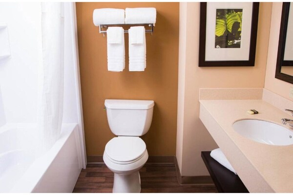 Foto van 1 tweepersoonsbed (queensize) | Rookvrij, Keuken - Vakantiehuis in Eagan - BathRoom