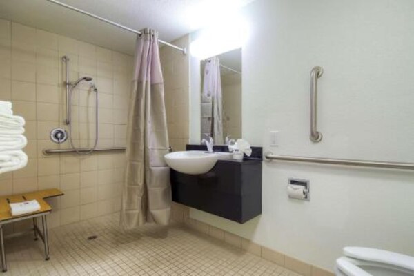 Foto van 1 tweepersoonsbed | Douche conform ADA/RI-normen - Vakantiehuis in Las Vegas - BathRoom